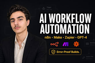 build n8n make or zapier ai automation workflow
