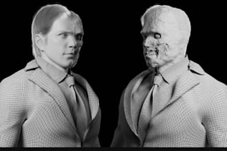 fix mesh issues, retopologize and optimize your 3d model for animation