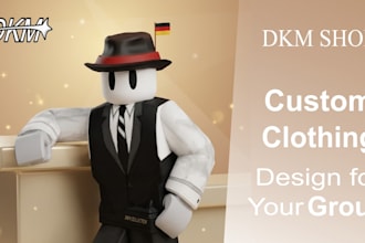 design modern aesthetic roblox clothes for your group