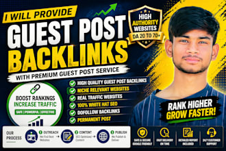 provide high authority guest post backlinks with premium guest post service