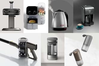 do 3d product design furniture lighting kitchen appliances blender air purifier