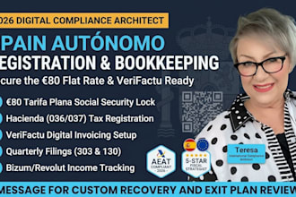 register your spanish autónomo status and handle monthly bookkeeping
