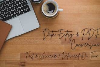 do data entry, PDF conversion, and copy paste tasks accurately