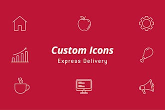 design custom line icon set
