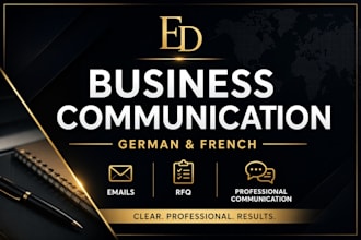 write professional business emails in german and french
