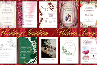 design elegant modern wedding invitation digital invites etsy digital product