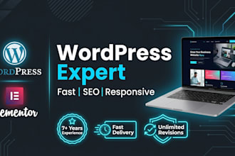 design and develop a modern responsive wordpress website with elementor