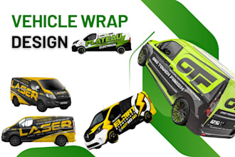 do custom van wrap design, car wrap, vehicle, bike, lorry, boat, truck, trailer