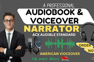 narrate children audiobook and record male voiceover for your next bestseller