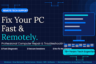 diagnose and fix your computer problems and troubleshooting issues remotely