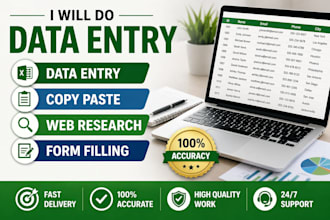 do data entry,online form filling and web research