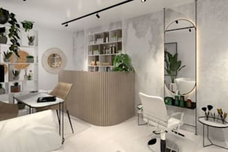 design luxury salon spa and skincare interiors in 3d