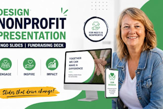 design nonprofit presentation, ngo slides, fundraising deck powerpoint