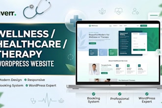 design wellness healthcare or therapy wordpress website