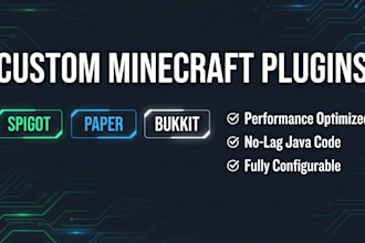 develop custom minecraft smp plugins for spigot paper and  bukkit
