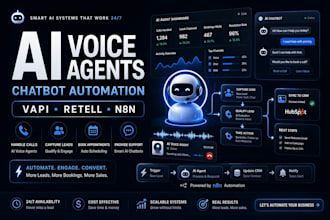 build ai voice agent, ai calling bot, chatbot automation with vapi retell n8n