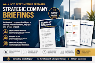 write company analysis and strategic business insights