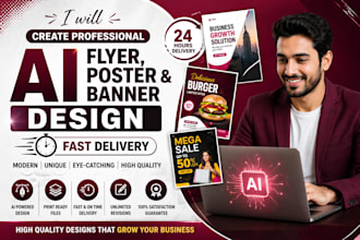create professional ai flyer, poster and banner design fast delivery