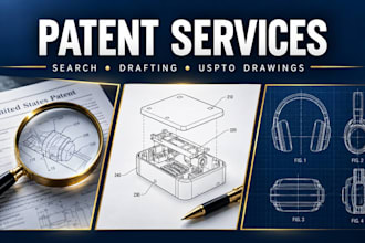 do patent search utility patent drafting and uspto patent drawings