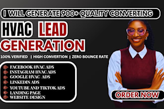 900 hvac leads ac service leads furnace repair leads facebook ads google ads
