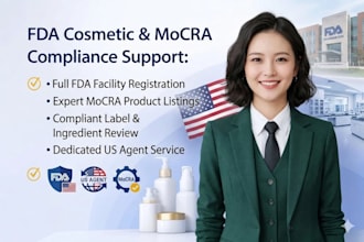do fda cosmetic registration, mocra compliance and US agent service