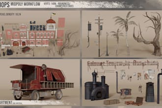 create game ready modular models