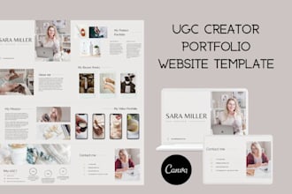 design, redesign stunning canva ugc portfolio website or landing page
