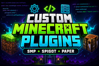 develop custom minecraft smp plugins for spigot paper bukkit