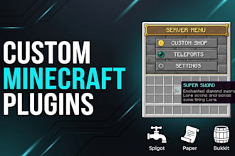 develop custom minecraft smp plugins for spigot paper