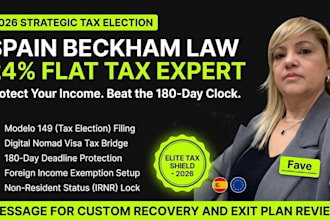 handle your spain beckham law application and 24 percent tax setup