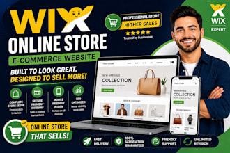 create a wix online store or ecommerce website that sells