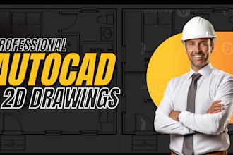 draw professional autocad 2d floor plans, elevations, and permit drawings