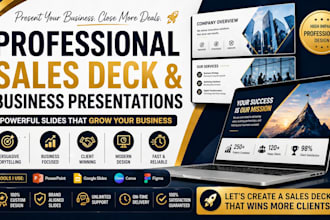 design sales deck, business presentation, powerpoint proposal slides