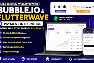 build a custom payment enabled web app with bubble io and flutterwave