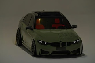 model 3d vehicle ready for roblox game, optimize car mesh, 3d rigging, animation