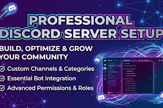 design a social or roleplay discord server setup
