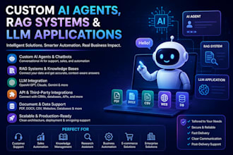 develop custom ai agent rag system and llm application