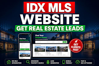 design a real estate wordpress website for agents with idx mls integration