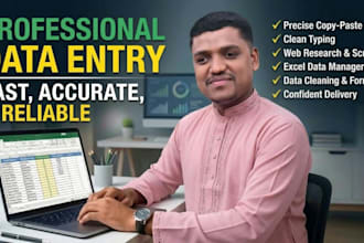 do fast english and bangla data entry in 6 hours