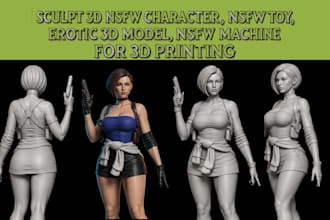 sculpt 3d sexy anime nsfw character art lewd nsfw toys adult avatar 3d printing