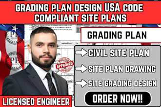 grading plan design USA code compliant site plans