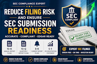 reduce filing risk and ensure sec submission readiness for 10k 10q 8k s1 filings
