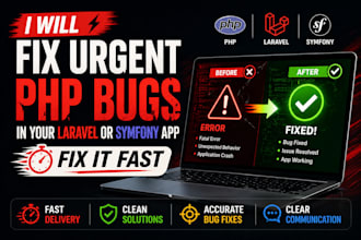 fix urgent PHP bugs in your laravel or symfony app fast