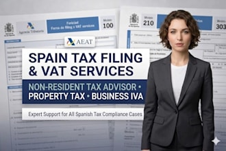 do spain tax filing, vat registration and non resident tax advisor services