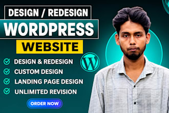 design a podcast website or music artist website using wordpress