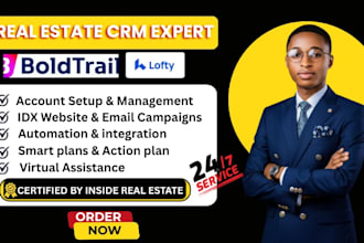 setup lofty crm, follow up boss, lofty, kvcore boldtrail lofty smart plan