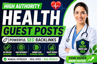 publish fitness and health guest posts on high authority websites with backlinks