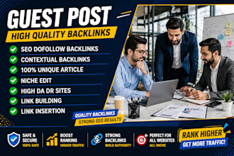 build high DR guest post backlinks dofollow SEO