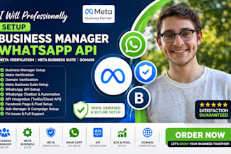 setup business manager whatsapp api meta verification meta business suite domain