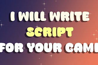 write a professional script and engaging story for your game